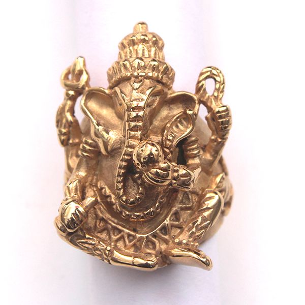 Buy quality Gold 22k Ganpati Design Gents Ring in Ahmedabad